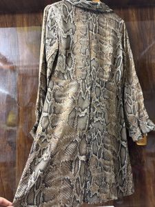 Snakeskin Print Shirt Dress &amp; Lime Pant
