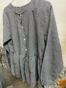 Chic Gingham Peplum Blouse