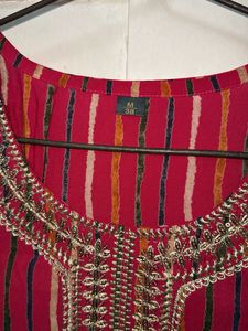 Striped Sequin work kurta