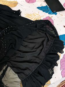 Elegant Black Embellished modest Gown