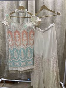 Designer Sequined Kurta Set with sharara