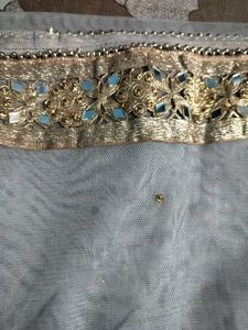 Beautiful New Dupatta In Silver Colour
