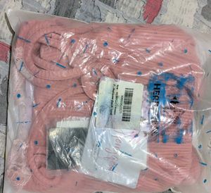 Cozy Pink Ribbed Night Suit festival sale