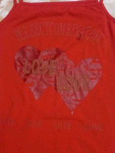 Red Love Heart Tank Top