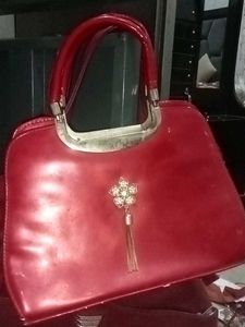 Chic Red Handbag Set. 2 handbags