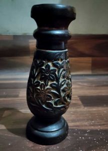 Carved Wooden Vase