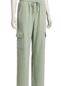 Light Green Textured Joggers