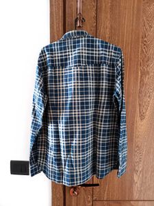 SF Men Blue Check Long Sleeve Shirt
