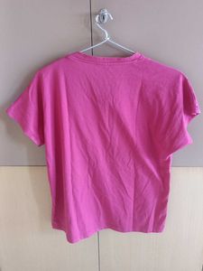 Starry Printed Pink T-Shirt for Women