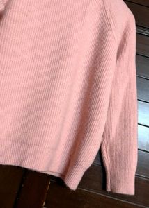 Women Pink Button-Detail Knit Sweater