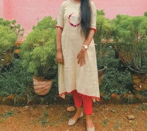 Tissue silk dress with Floral Embroidery