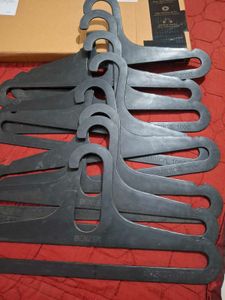 Bundle of 10 Black Plastic Hangers