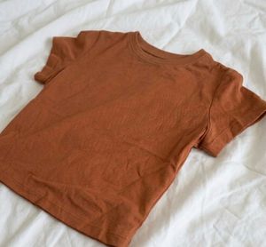 Basic Rust brown coloured baby tee