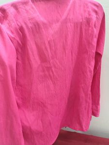 Linen pink casual shirt