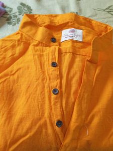 Bright Orange Ethnic Kurta