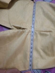 Beige Silk Pants