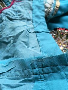 Beautiful Teal Embellished Saree