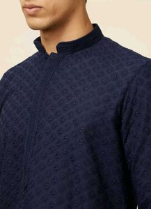 Men's Navy Blue Kurta