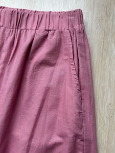 Pink Wide Leg linen Pants