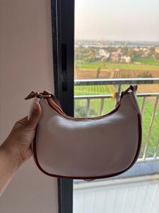 White &amp; Brown Shoulder Bag