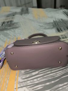 Stylish Top Handle Handbag with Scarf Accent