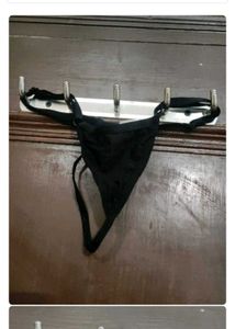combo of 2 Red Lace Thong and black Panties
