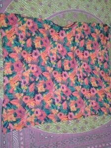 Vibrant Floral Print Kimono kaftan