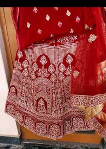 Stunning Red Bridal Lehenga Set
