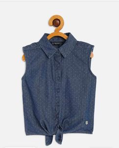 Allen Solly Women Navy Blue Printed Shirt