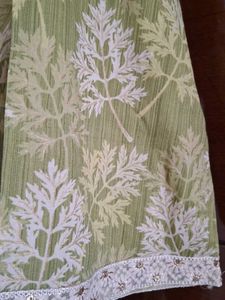 Stylish Green Leaf Print Kurta