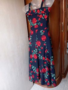Floral Print Cold Shoulder Dress