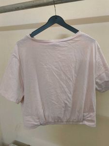Pink Twist Front Crop Top
