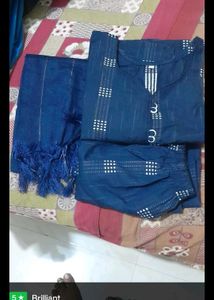 Elegant Navy Blue Kurta with Dupatta