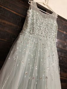 Light Blue Embellished Gown