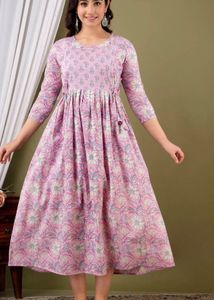 Pink Floral Maternity Kurta