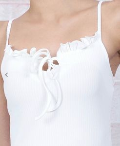 Shein Chic White Mini Dress with Tie Neck
