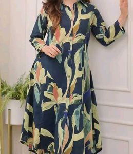 Stylish Leaf Print new  kurti + pant for Women