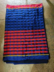 Vibrant Checkered Silk Saree