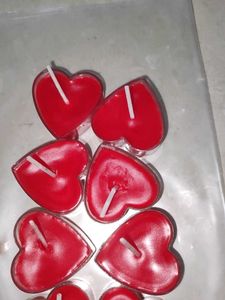 Scented Heart Candles - Pack of 8