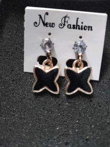 Chic Black Butterfly Earrings