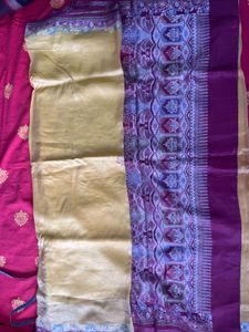 Vibrant Yellow Silk Saree with Rich Border