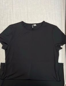 H&amp;M Black jersey T-Shirt Maxi Dress
