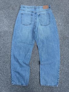 Light Wash Ripped Wide Leg Jeans