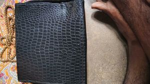 Stylish Black Textured Clutch