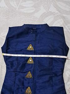 Blue Embellished Kurta