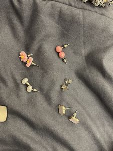 set of 5  stud earrings