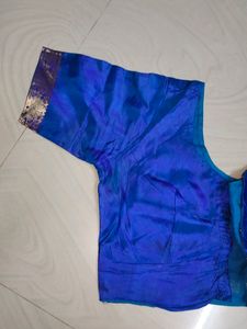 Purple Blue 💜💙 Pattu Saree With Blouse