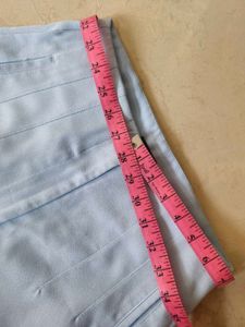 Blue Straight Leg Trousers