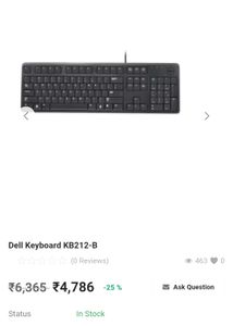Dell Wired Keyboard, KB212-b