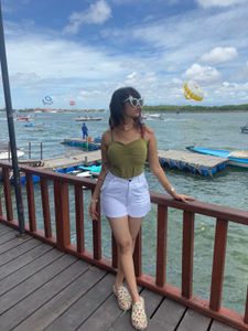 Stylish White Denim Shorts